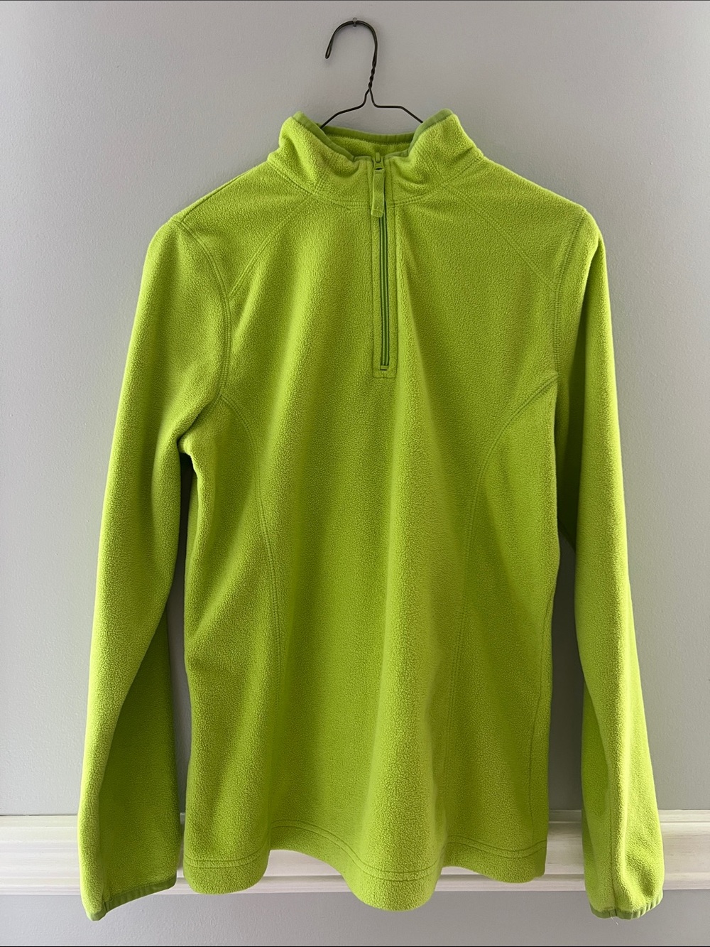 Women’s Lime Green Fleece Quarter-Zip Jacket